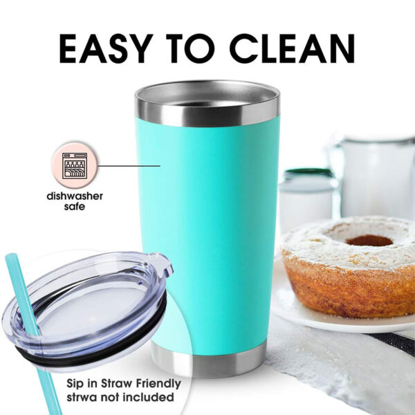 20oz Tumbler with lid Vacuum Insulated Travel Stainless Steel Coffee Mug - Image 4